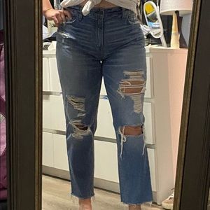 Abercrombie & Fitch High Rise Girlfriend Jeans